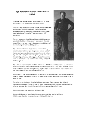 A preview of a PDF biography for Hudson, Robert Hall